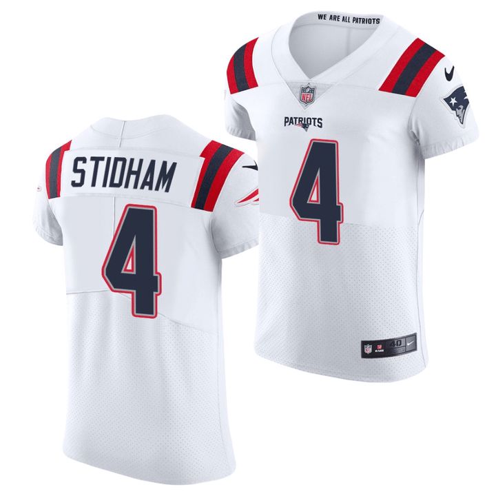 Men New England Patriots #4 Jarrett Stidham Nike White Vapor Elite NFL Jersey->new england patriots->NFL Jersey